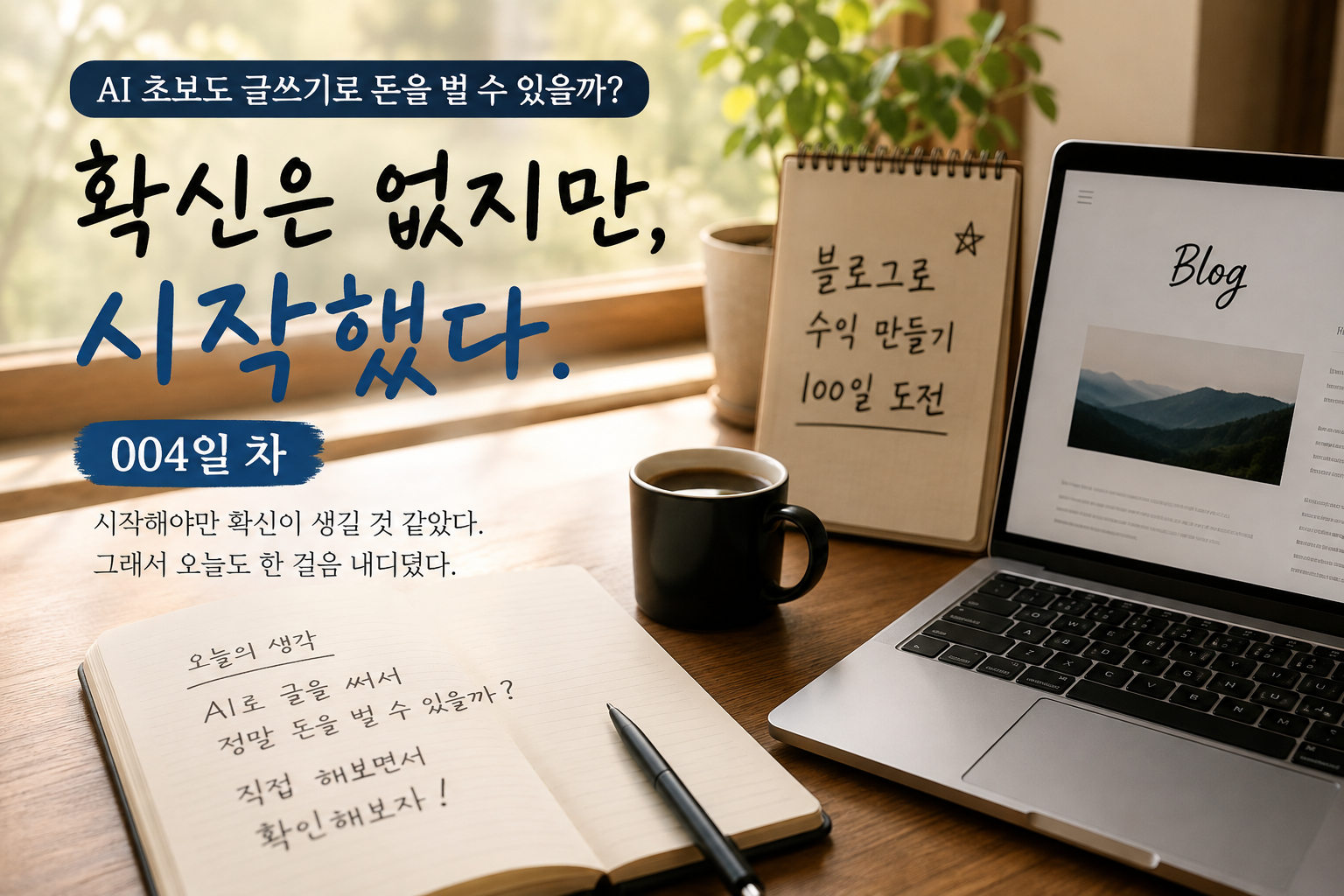 AI 초보 글쓰기 004일 차, 확신은 없지만 시작한 AI 글쓰기 도전