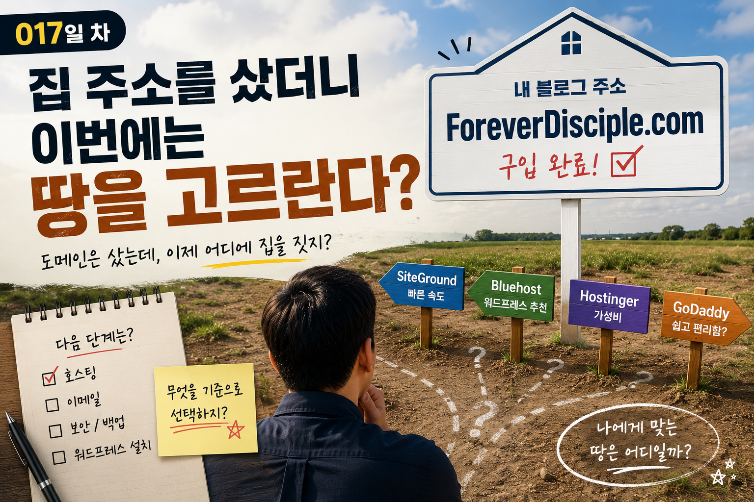 도메인을 구입한 뒤 블로그 호스팅을 선택하는 AI 초보의 고민