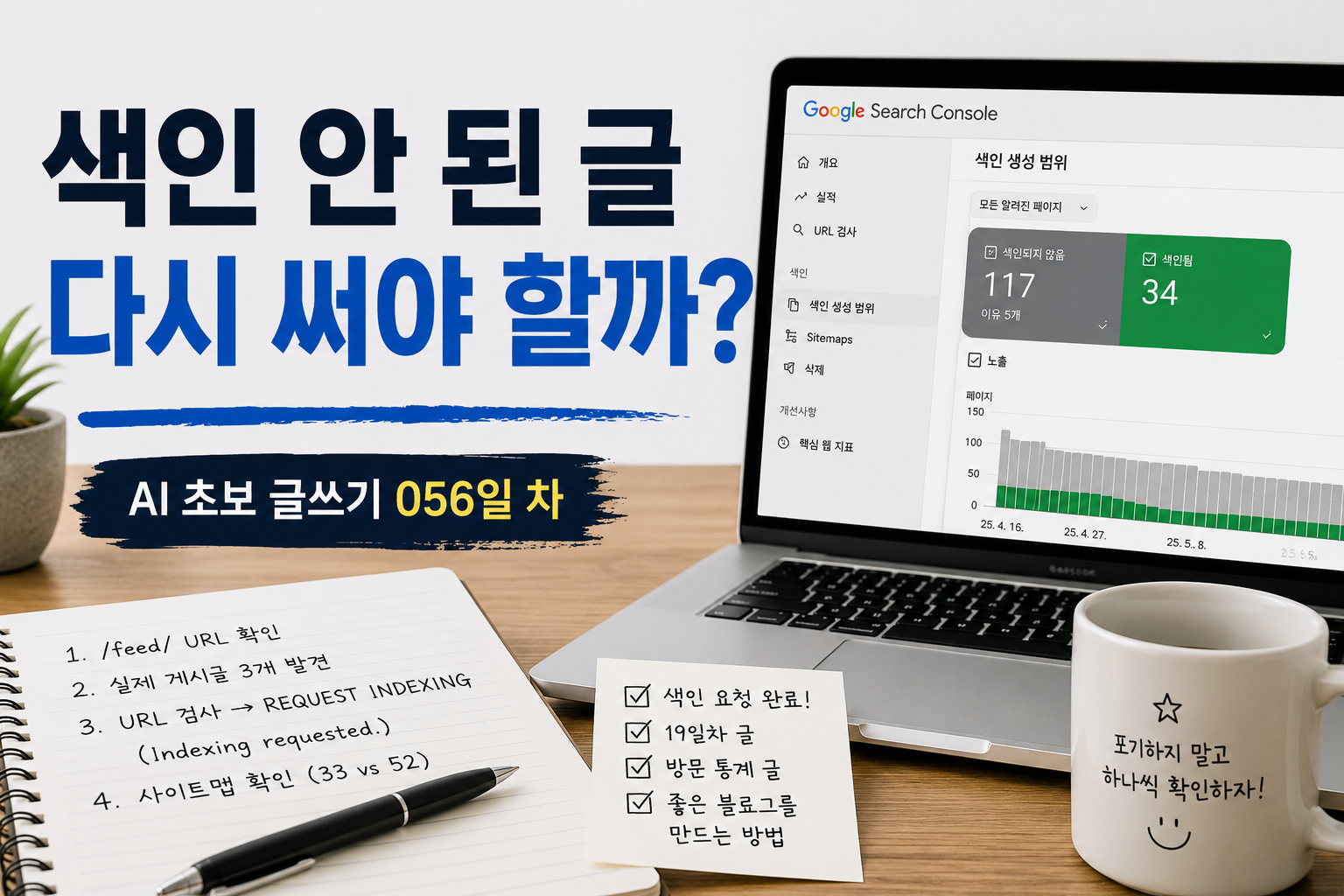 구글 색인을 확인하는 AI 초보 글쓰기 056일 차
