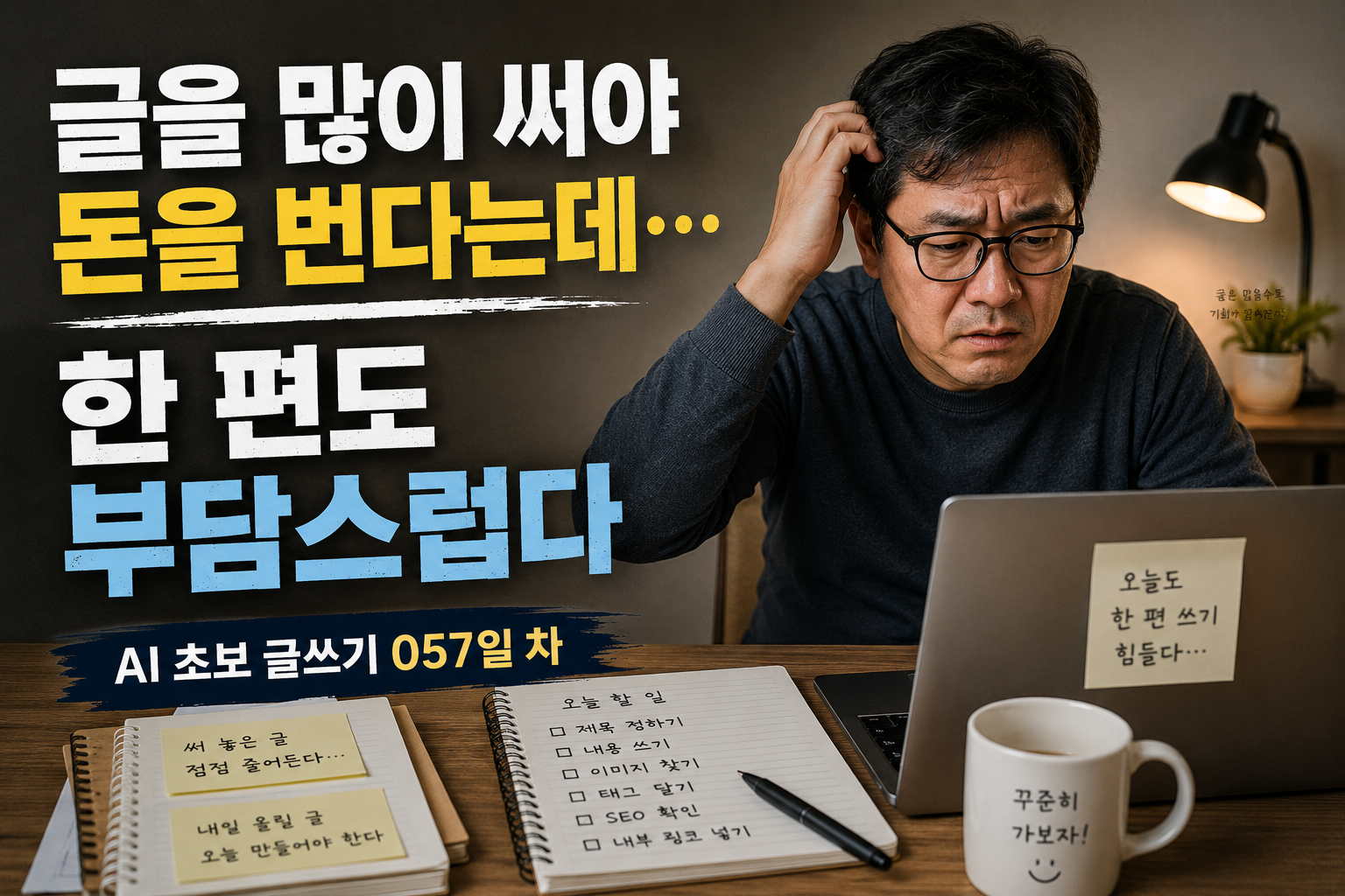 글을 많이 써야 돈을 번다는데 한 편 쓰기도 부담스러운 AI 초보 블로거