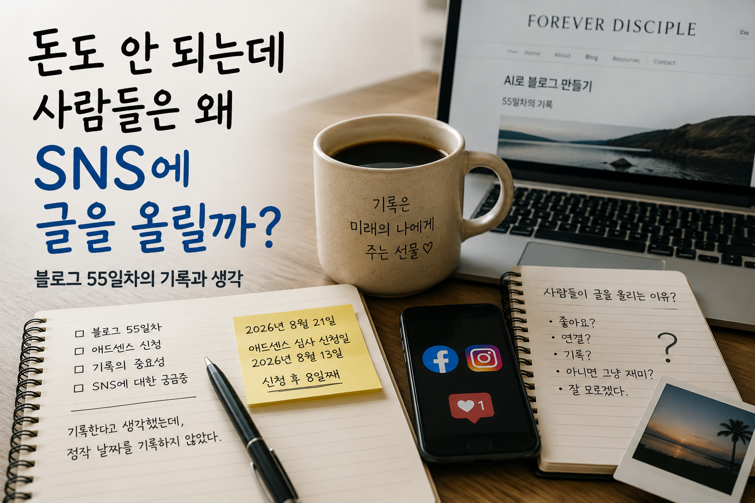 돈도 안 되는데 사람들이 SNS에 글을 올리는 이유에 대한 블로그 기록